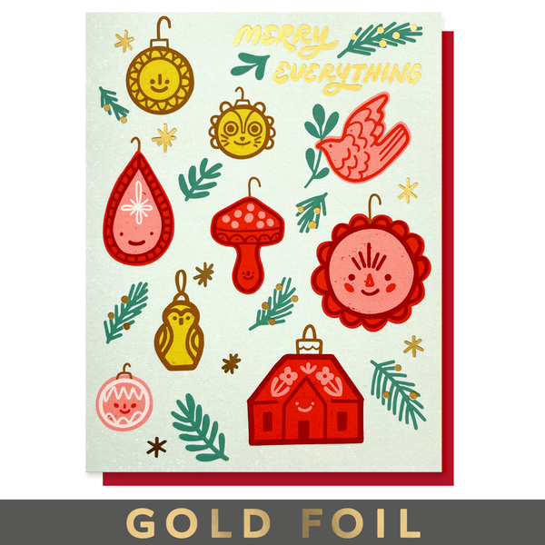 Merry Everything Ornaments Holiday Card