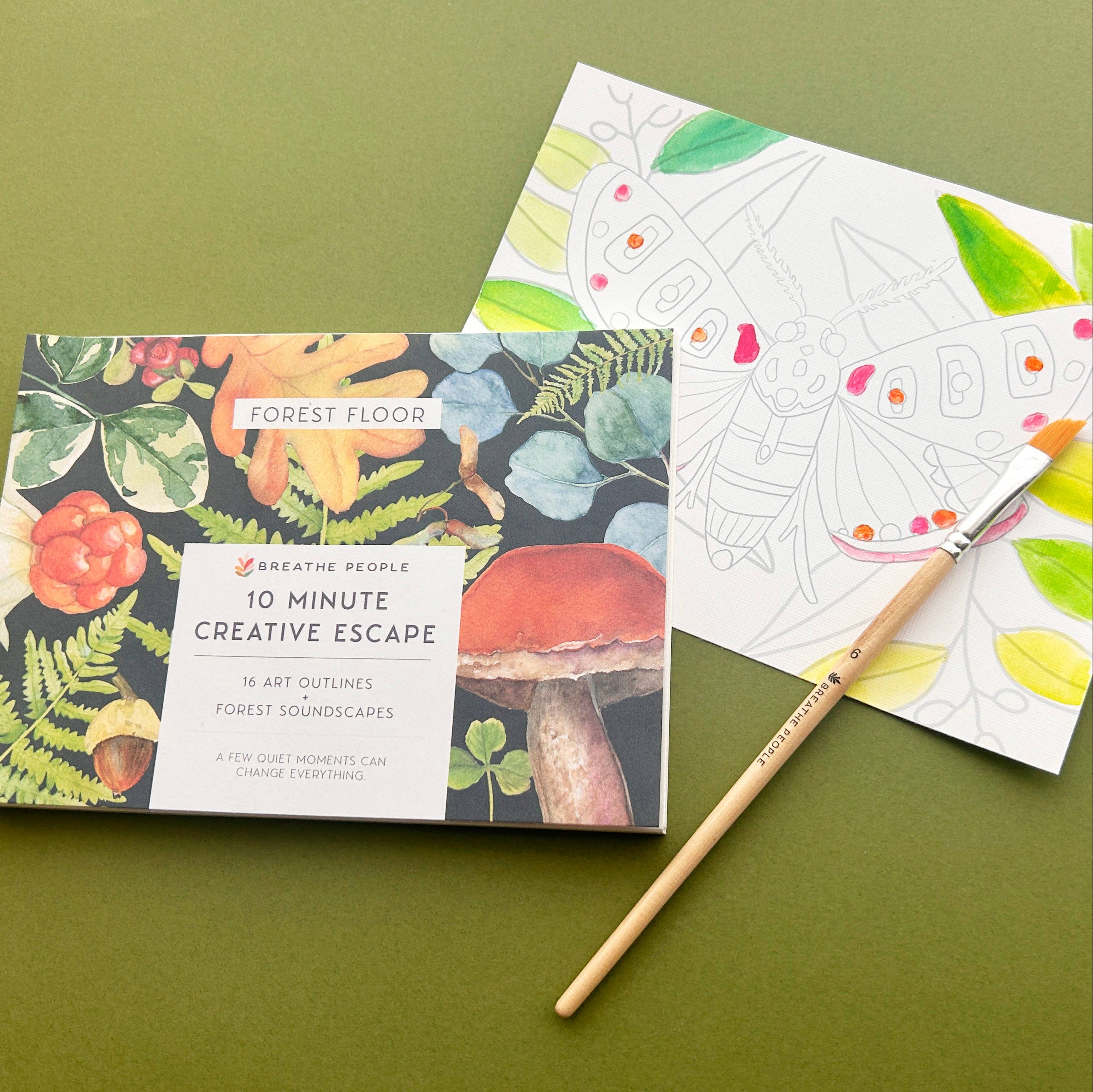 10 Minute Creative Escape Art Book — Forest Floor