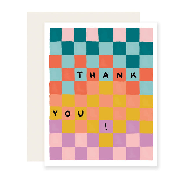 Checkerboard Thank You Card