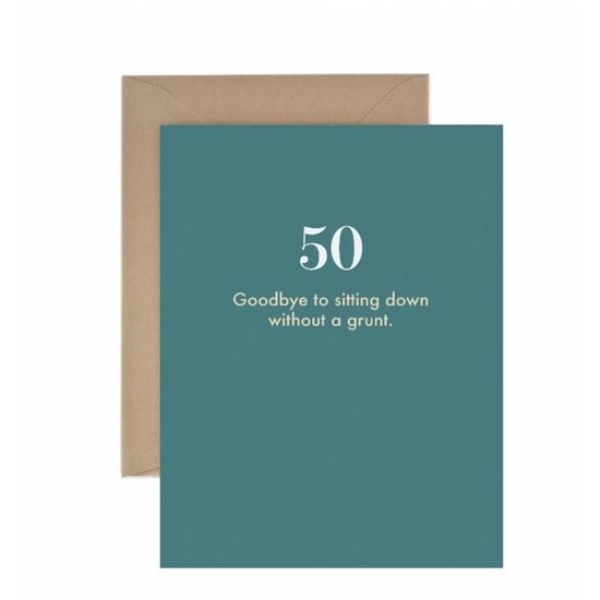 50th Birthday: Sitting Down Card - DIGS