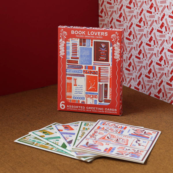 Book Lovers Letterpress Cards Set