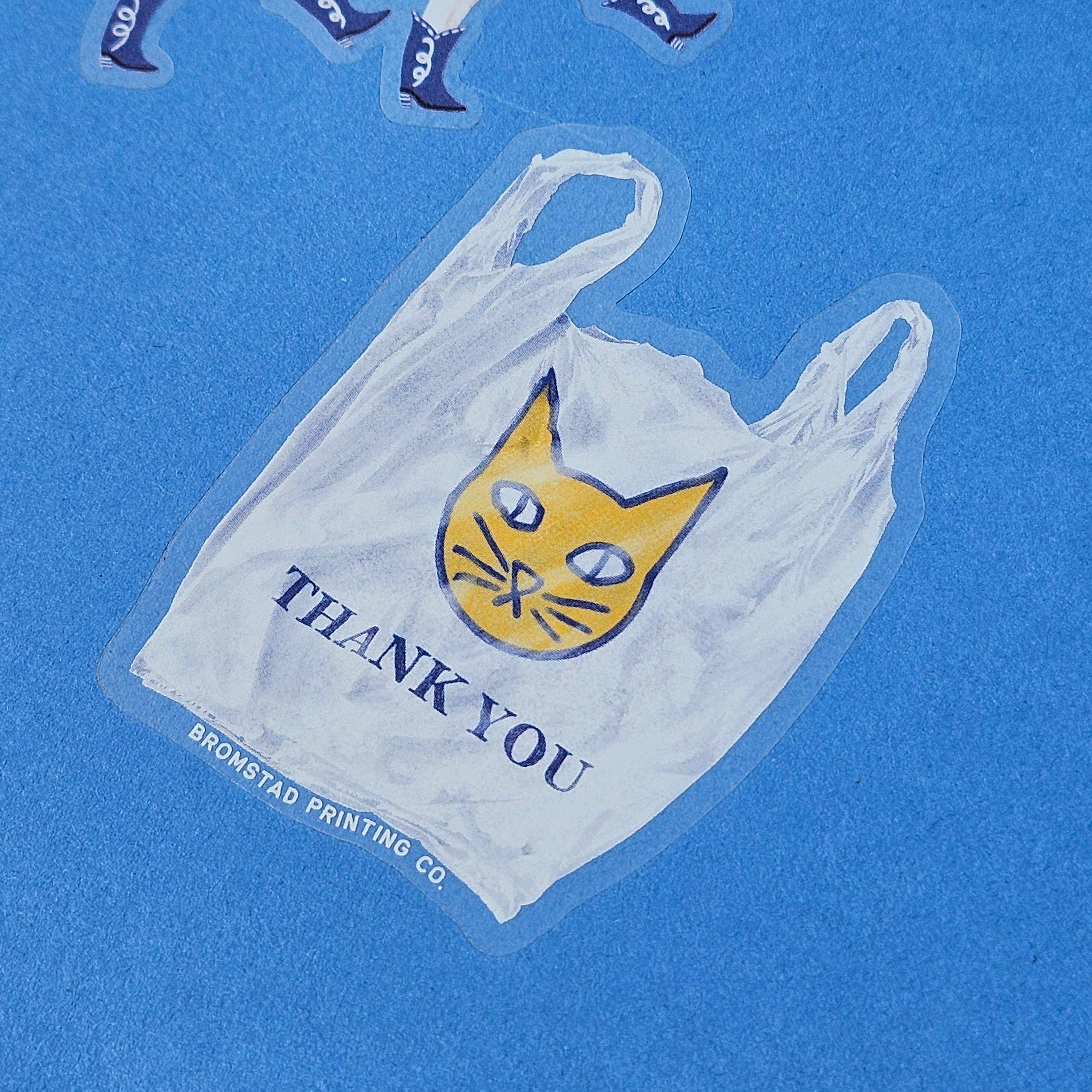 Convenience Store Bag Cat Sticker