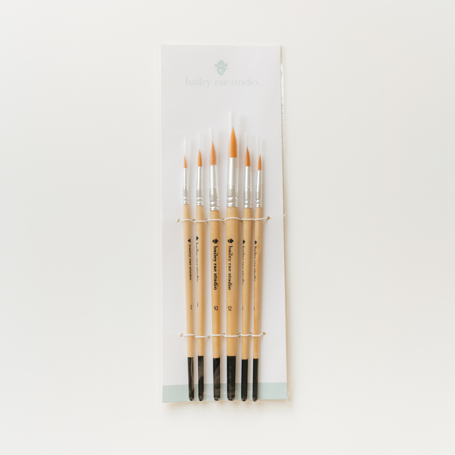 Round Tip Watercolor Brush Set - 6pc