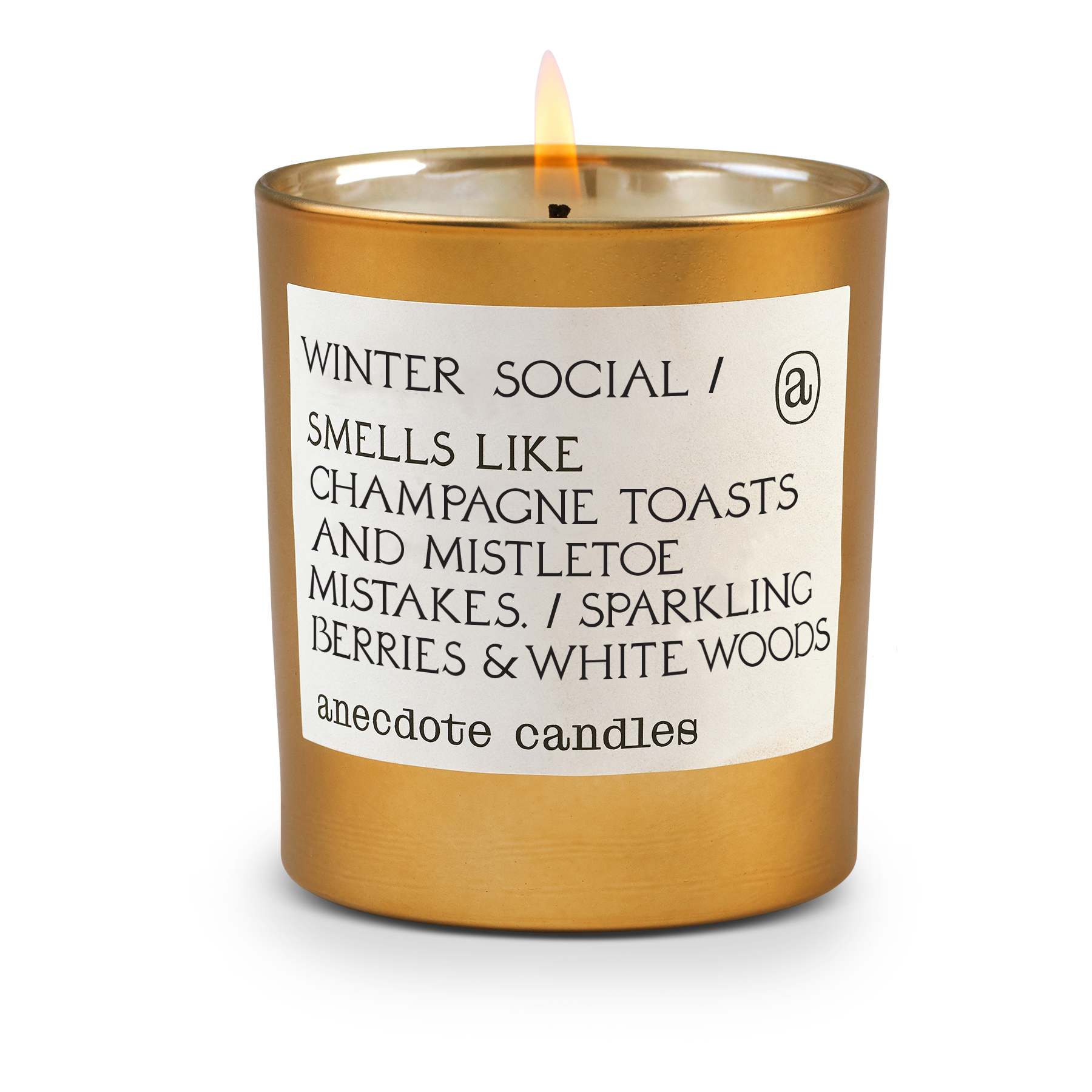 Winter Social Gold Tumbler Candle