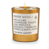 Winter Social Gold Tumbler Candle