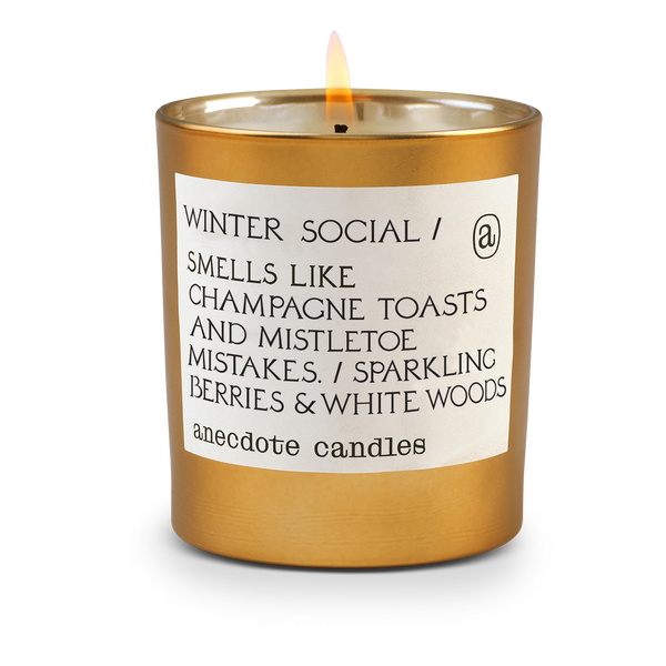 Winter Social Gold Tumbler Candle