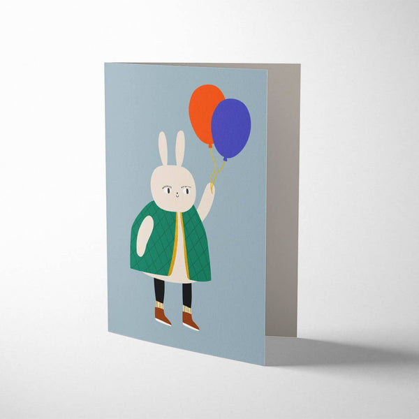 Bunny with Balloons Card