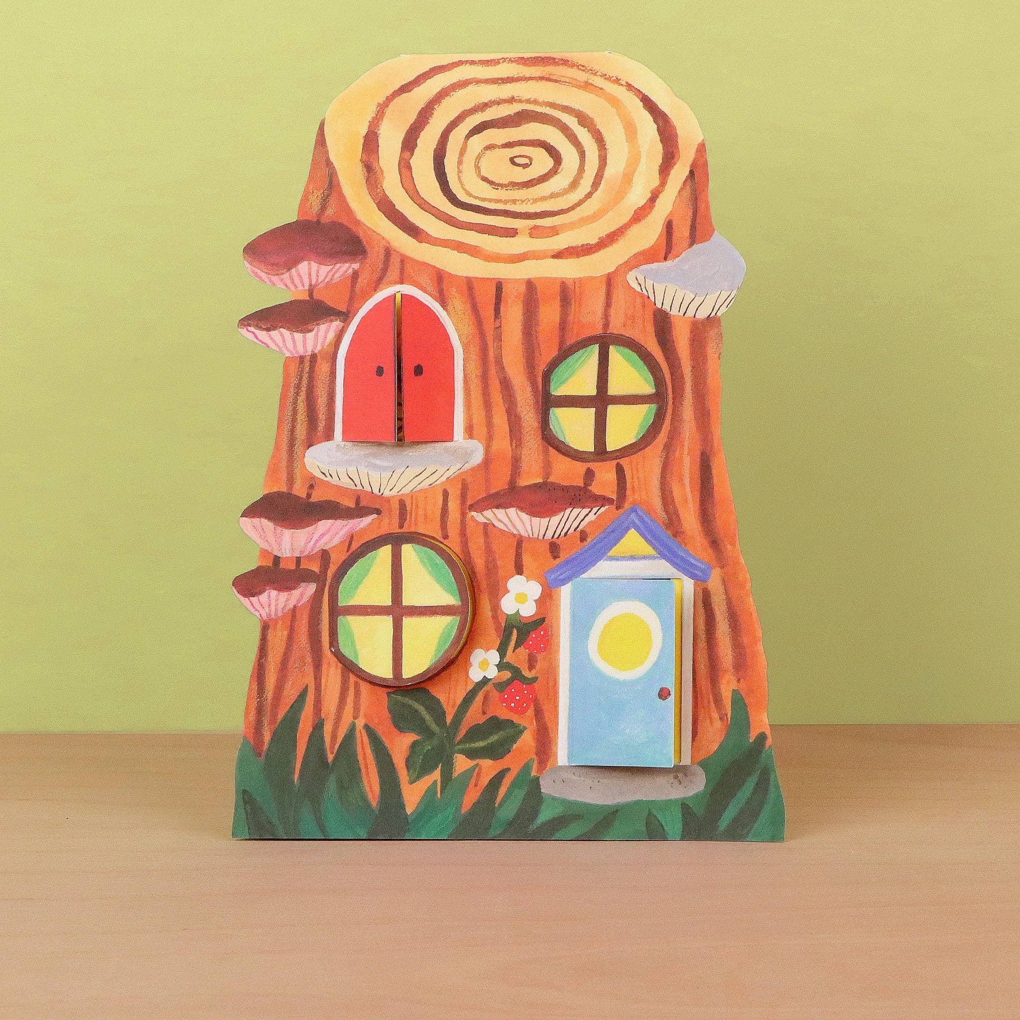 Little Log House 3D Die-Cut Card