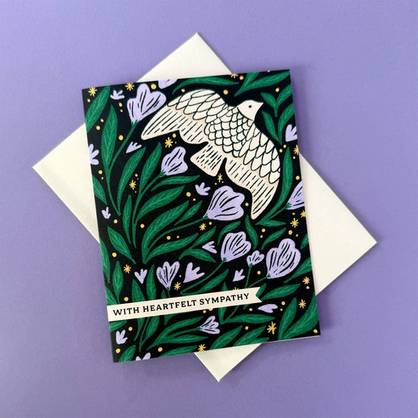 Heartfelt Bird Sympathy Card
