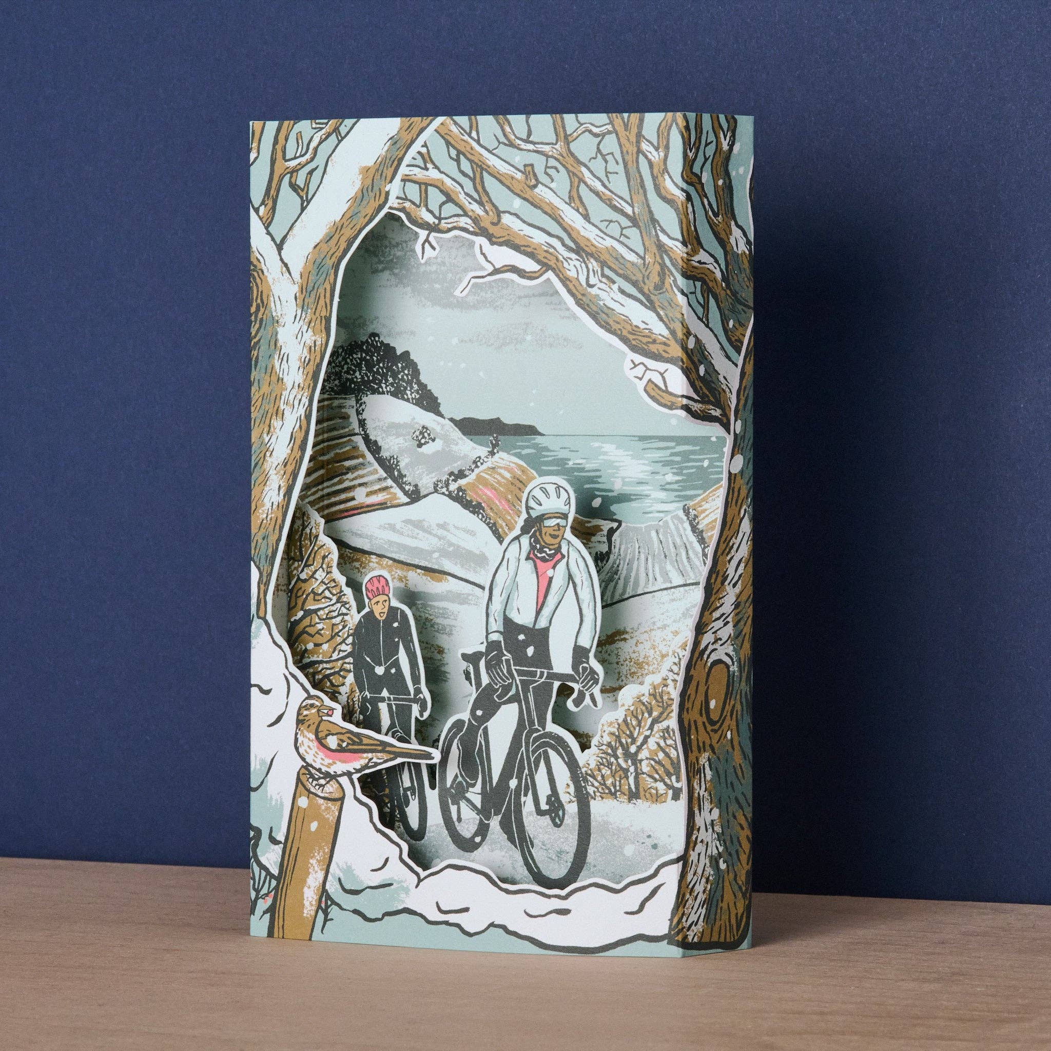 Frosty Lanes Die-Cut Card