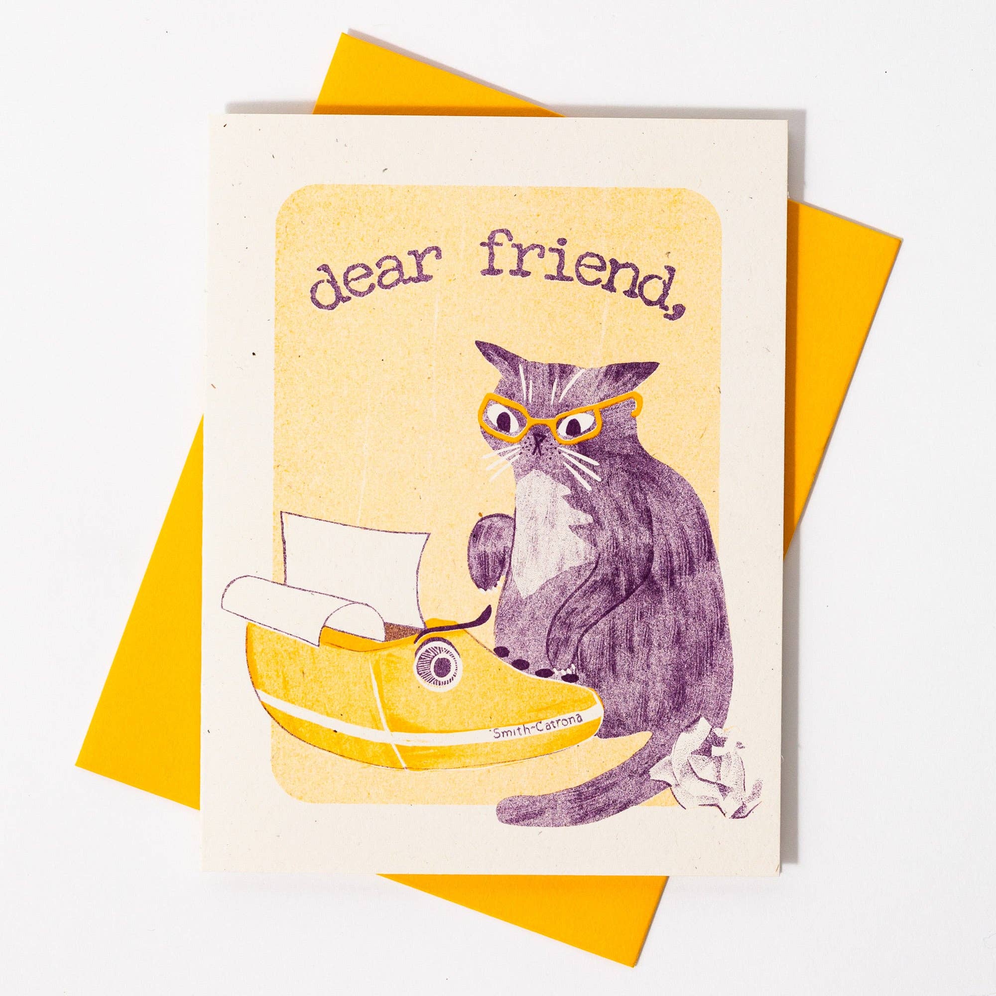 Dear Friend Typewriter Card