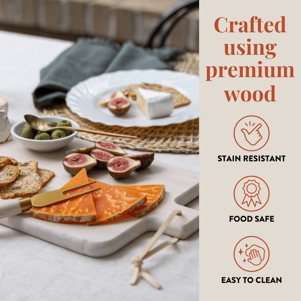 7 Piece Charcuterie Board Gift Set, White Washed - DIGS