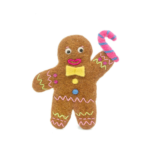 Groovy Gingerbread Man Felt Tree Topper