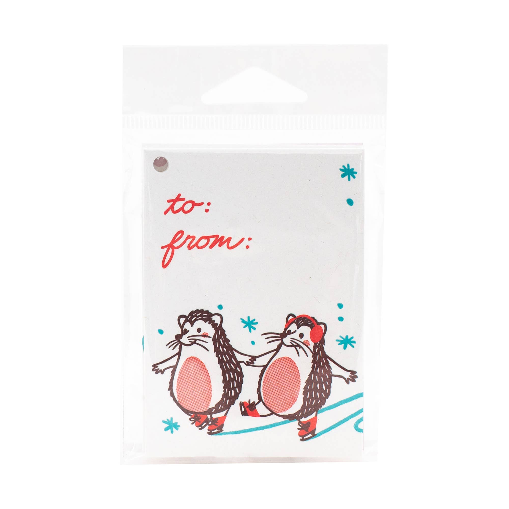 Skating Hedgehogs Gift Tag Set