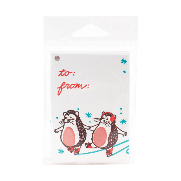 Skating Hedgehogs Gift Tag Set