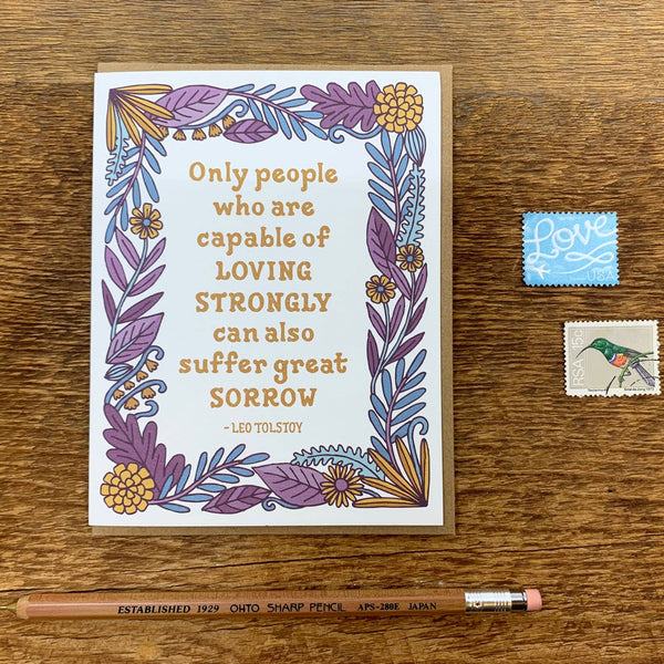 Tolstoy Quote Sympathy Card