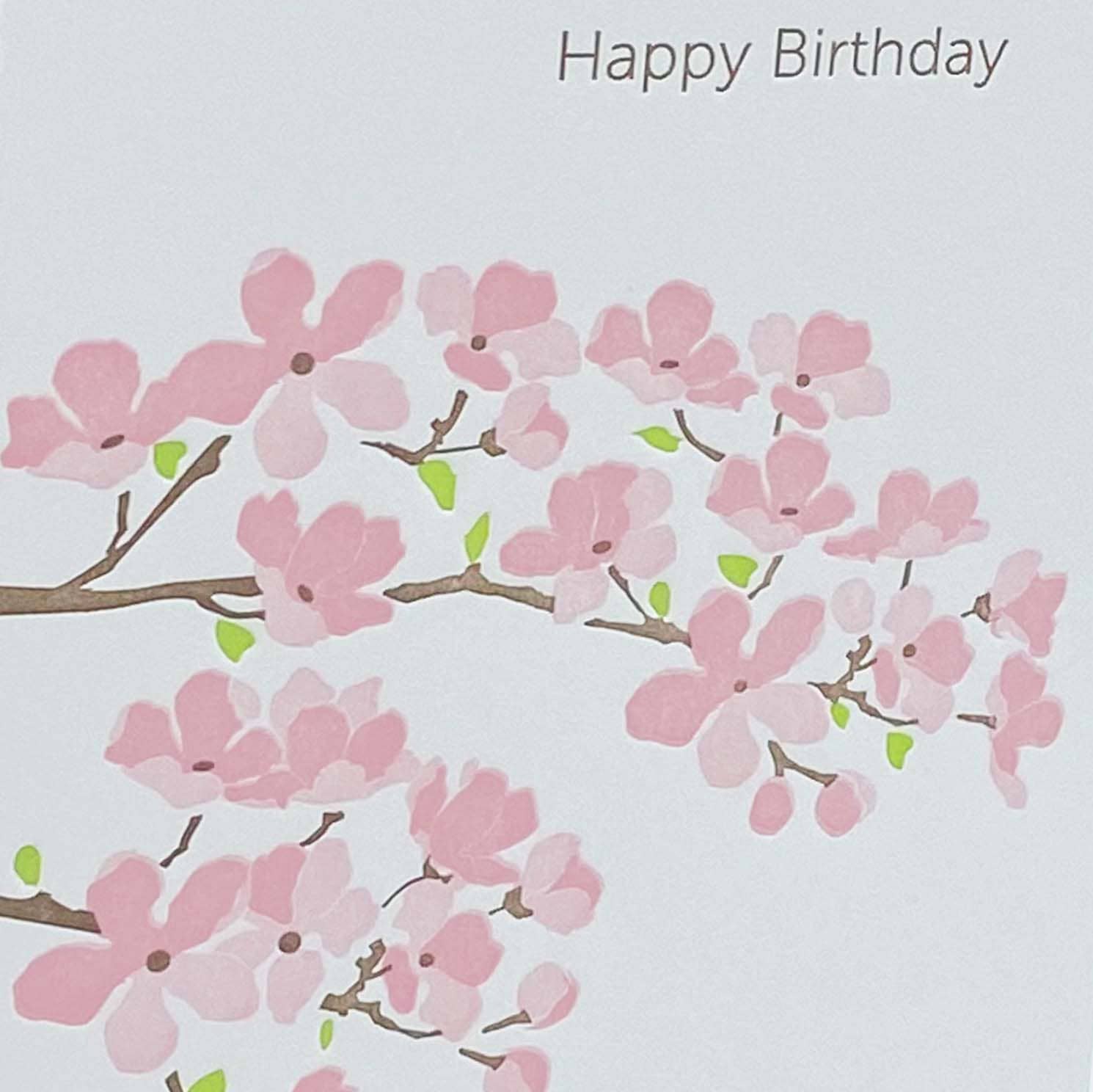 Cherry Blossom Birthday Card