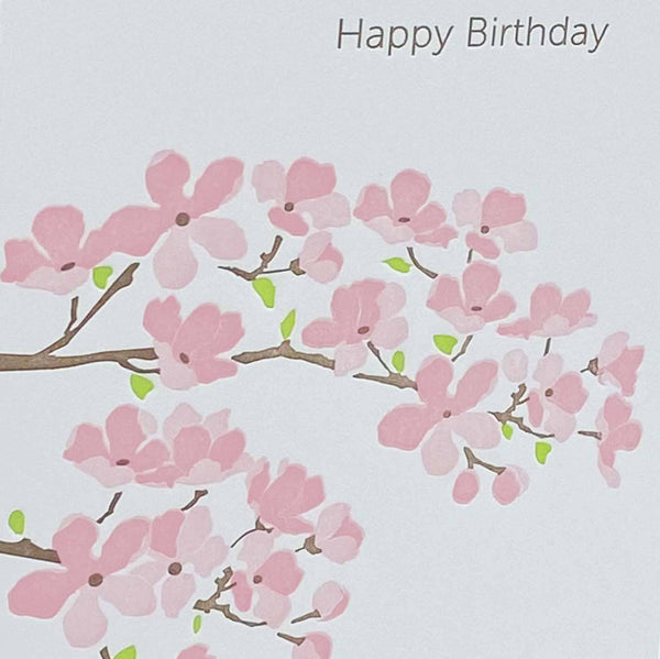 Cherry Blossom Birthday Card