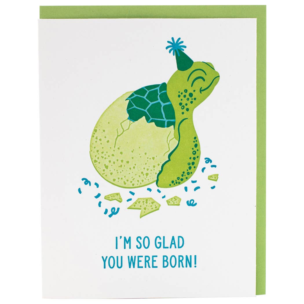 Turtle Hatchling Birthday Card