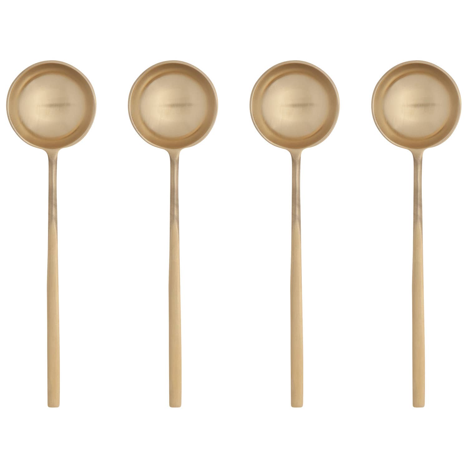 Gold Condiment Spoons, Set/4