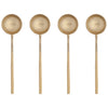 Gold Condiment Spoons, Set/4