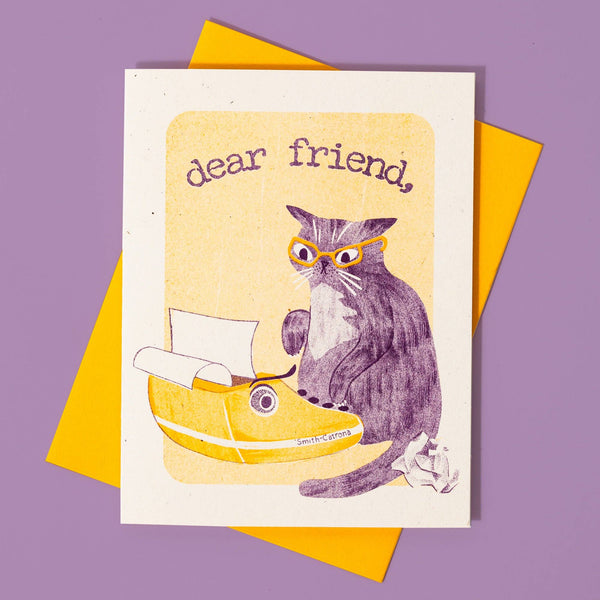 Dear Friend Typewriter Card