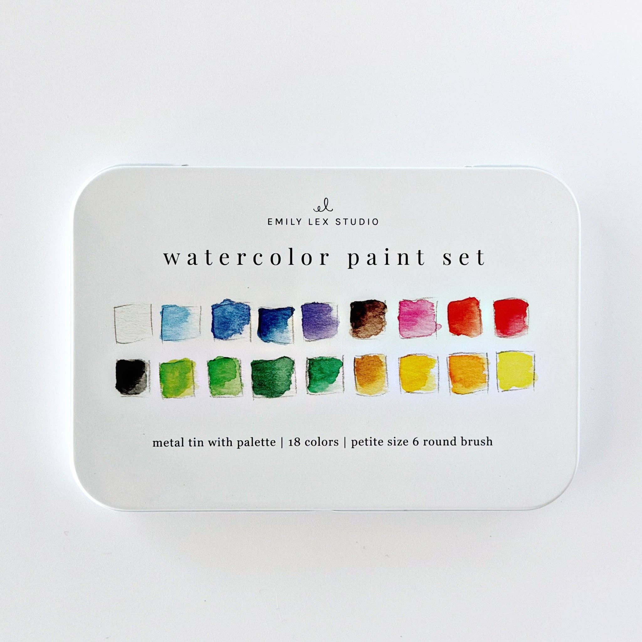 Watercolor Paint Set of 18 with Brush