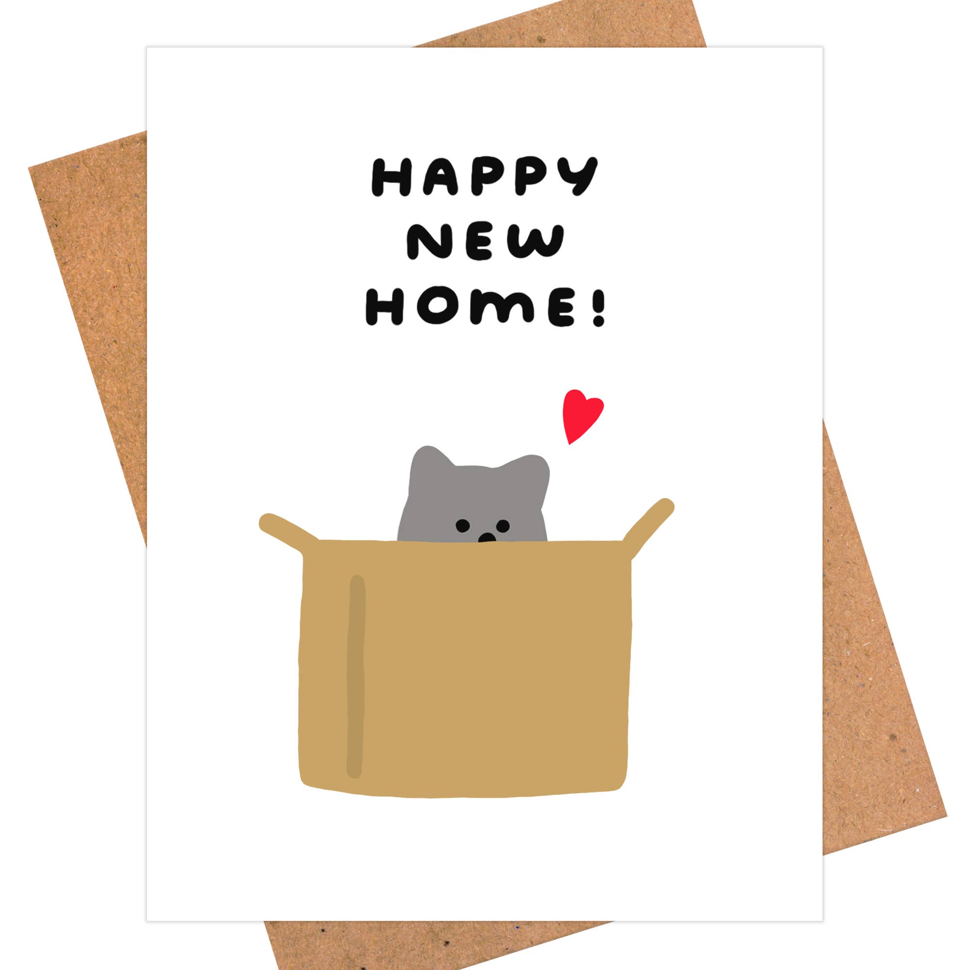 Cat In Box New Home Card