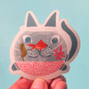 Fishbowl Cat Sticker