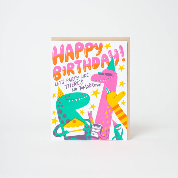 Dino Party Birthday Card