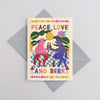 Peace, Love & Beer Greeting Card