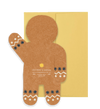 Gingerbread Man Die Cut Holiday Card