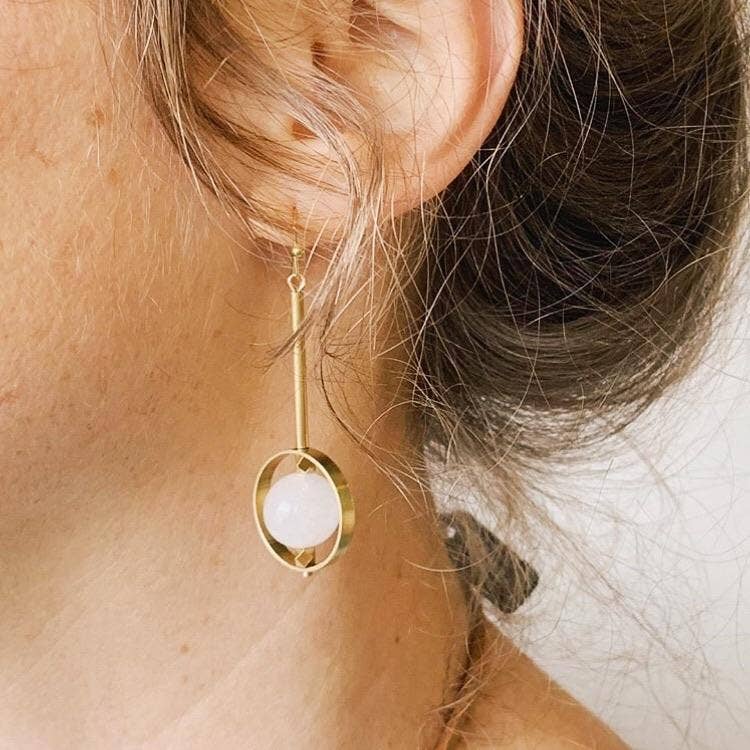 Kinetic Quartz Drop Earrings