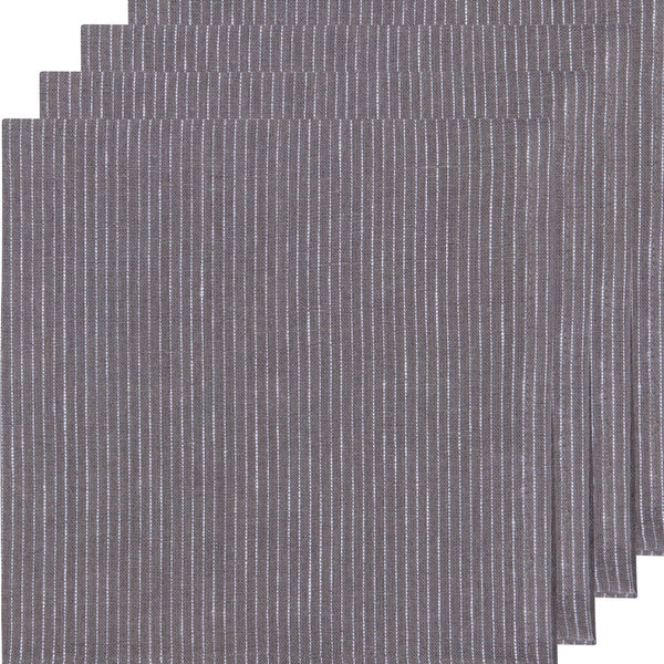 Pinstripe Linen Napkins, Set of 4