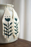 Beaded Fringe Earrings: Flor