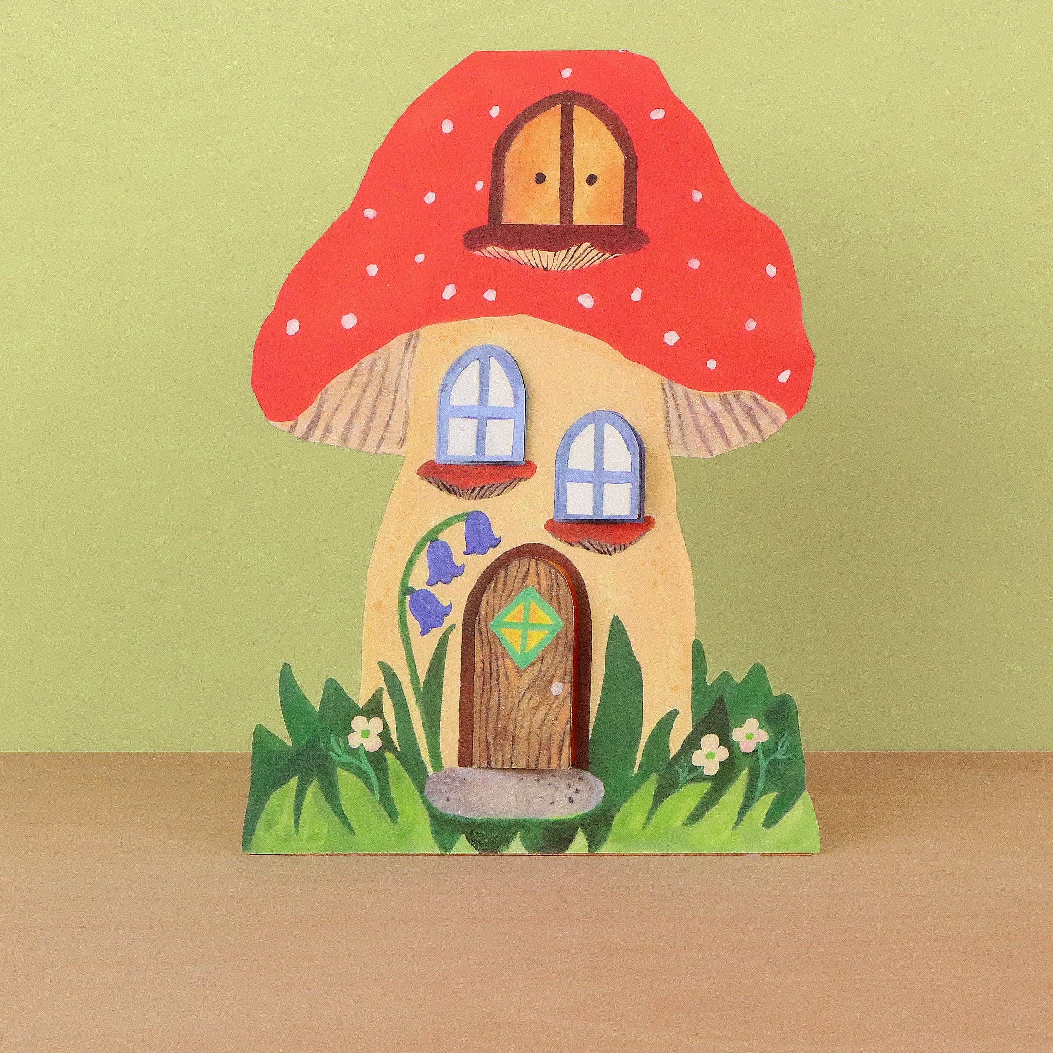 Toadstool Cottage 3D Die-Cut Card