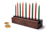 Modern Wood & Steel Menorah