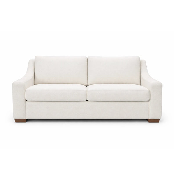 White Alora Sleeper Sofa on white background.