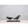 Hand Carved Mini Crow Sculpture Set of 3