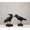 Hand Carved Mini Crow Sculpture Set of 3