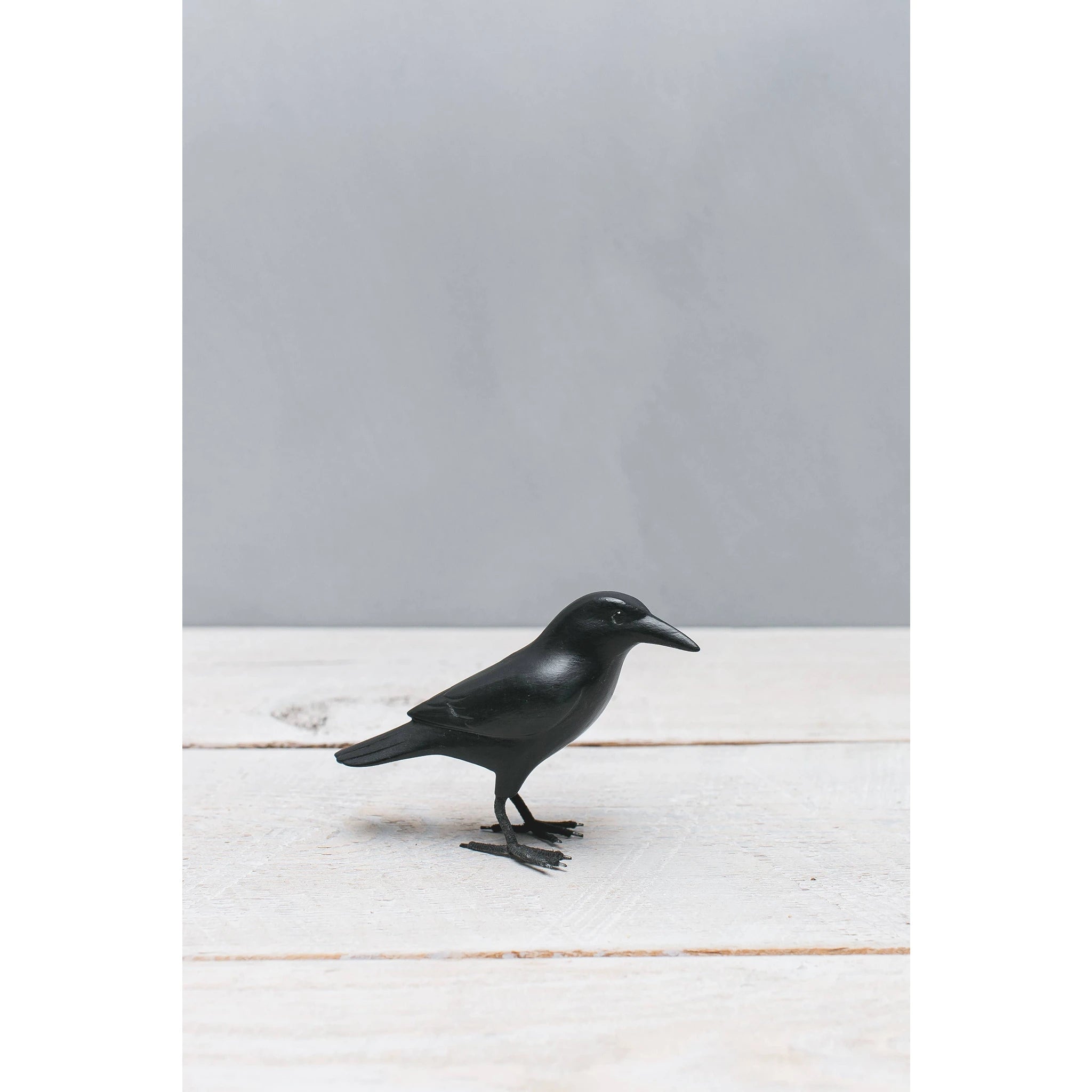 Hand Carved Mini Crow Sculpture Set of 3