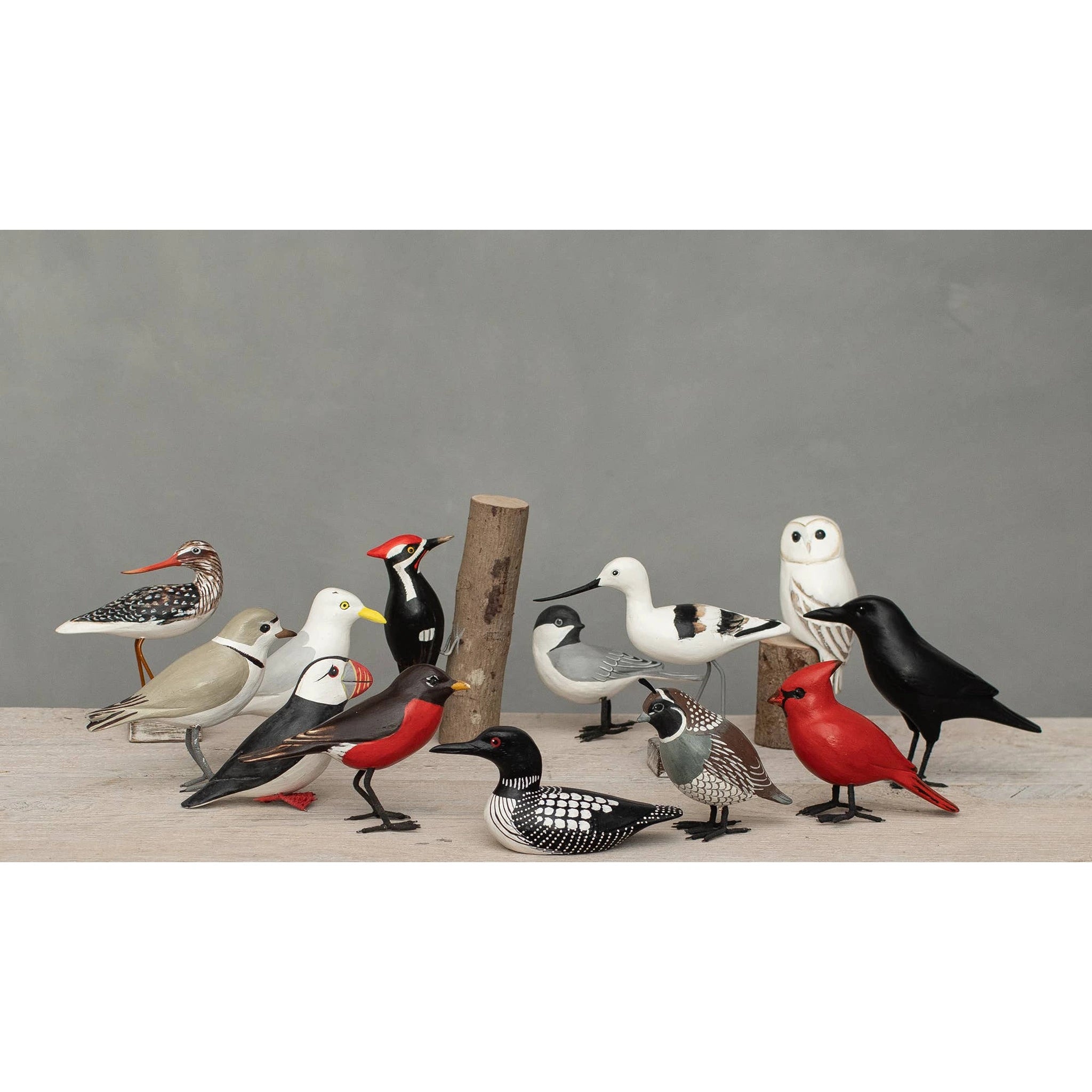 Hand Carved Mini Red Cardinal Sculpture