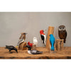 Hand Carved Mini Crow Sculpture Set of 3
