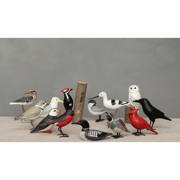 Hand Carved Mini Red Cardinal Sculpture