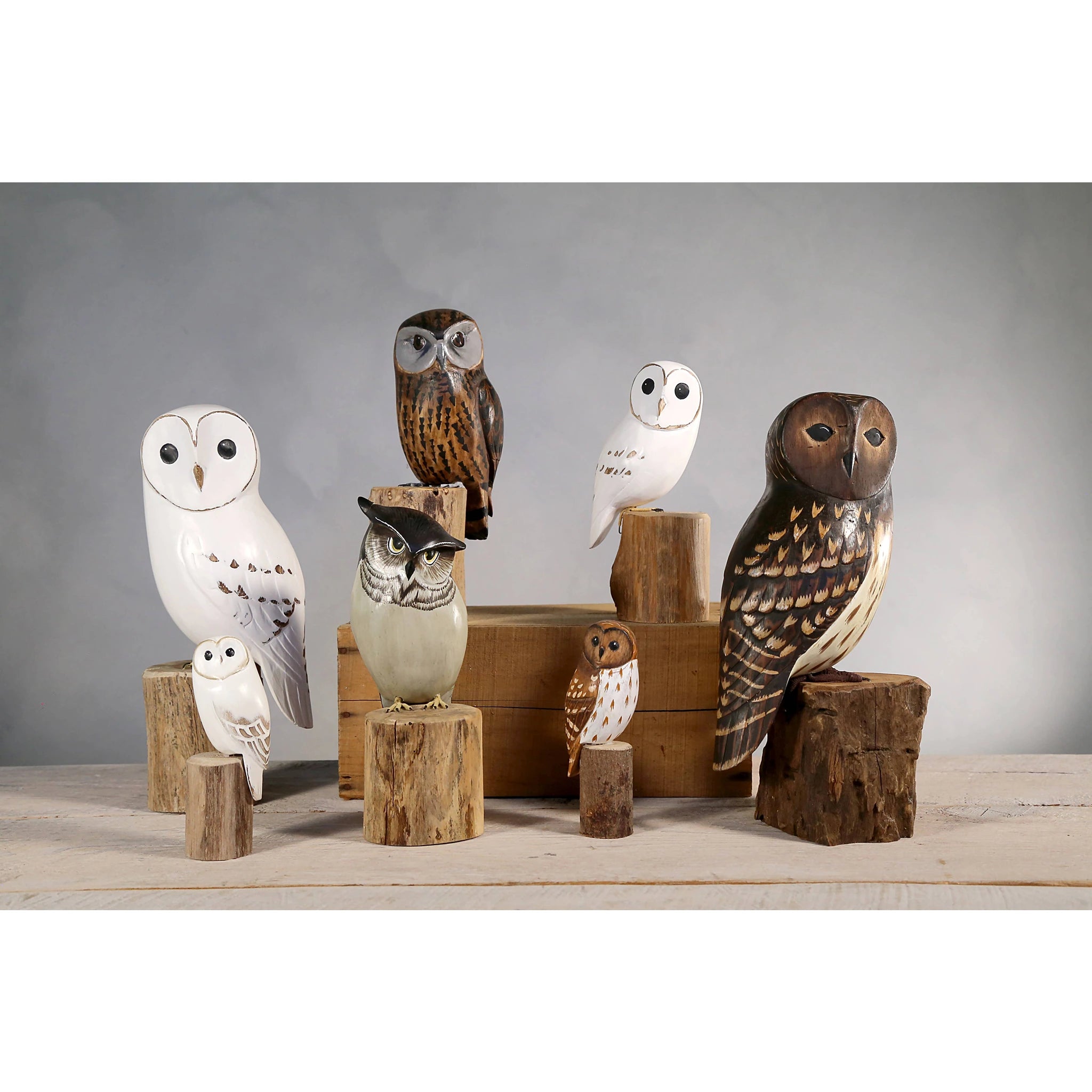 Hand Carved Barn Owl Ornament