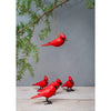 Hand Carved Mini Red Cardinal Sculpture