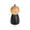 Two-Tone Rubberwood Salt/Pepper Mills