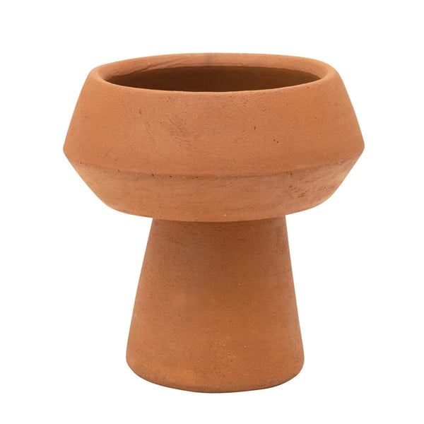 Terracotta Footed Vase