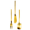 Gold Finish Stainless Appetizer Utensils