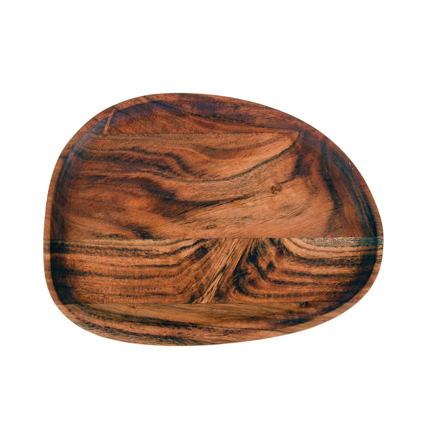 Organic Shape Acacia Wood Tray